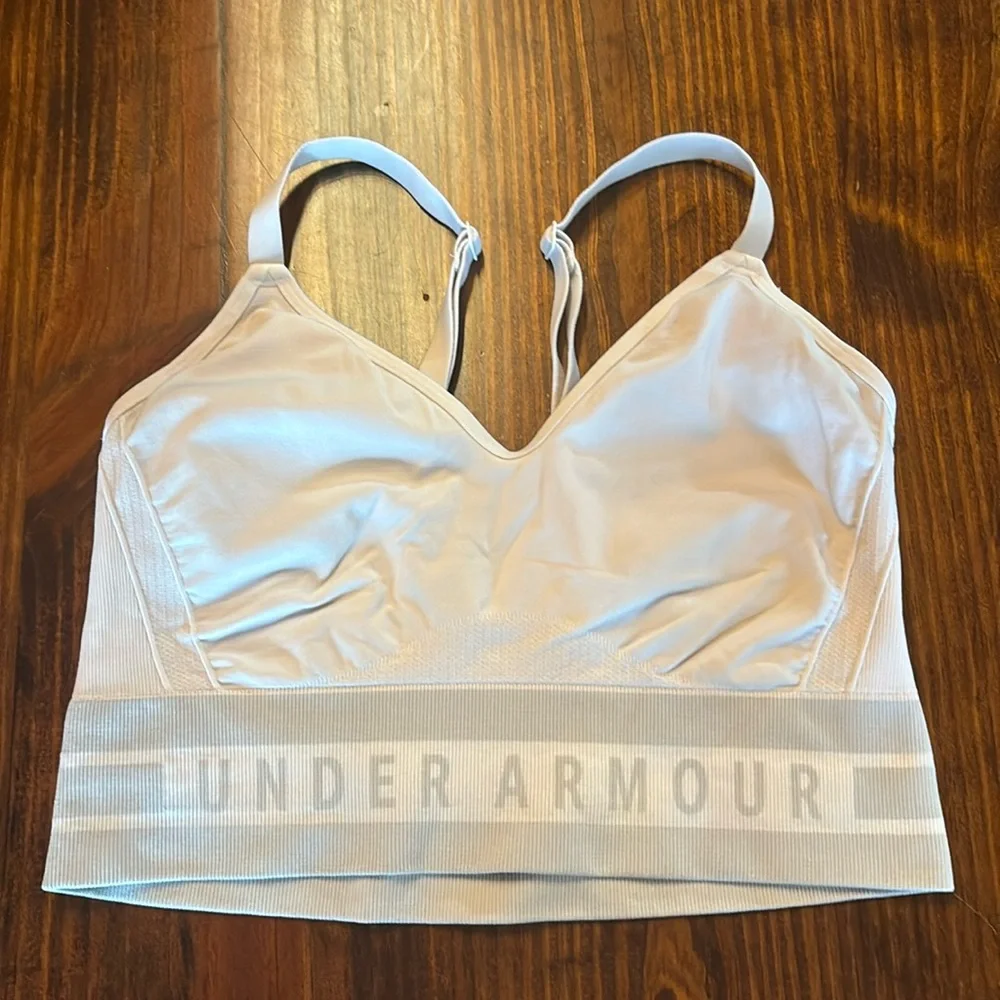 White Under Armour Sports Bra - Picture 1 of 3